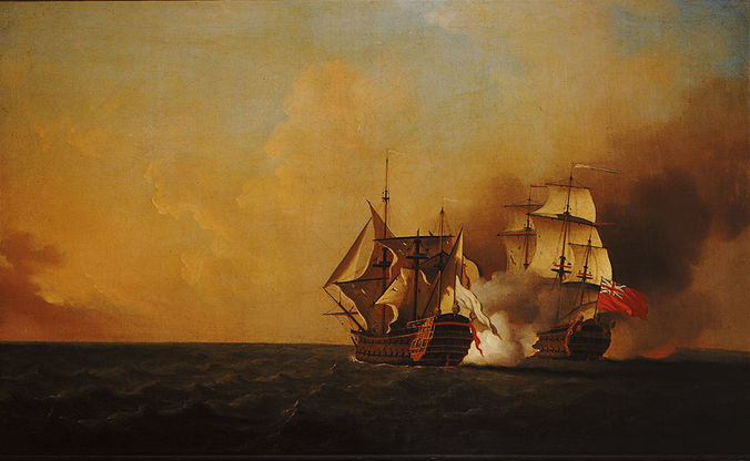 Action Between Nottingham and Mars, 1746 by Samuel Scott
