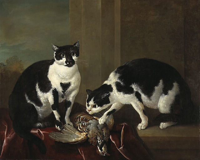 Two Cats by Jean-Baptiste Oudry