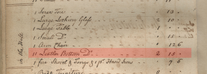 Augustine Washington Probate Inventory