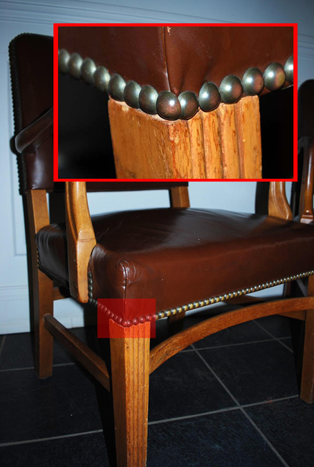Leather Chair with Example Tacks