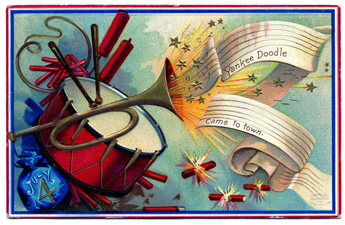 Vintage July 4th Postcard
