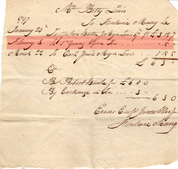 Betty Lewis receipt for tea copy