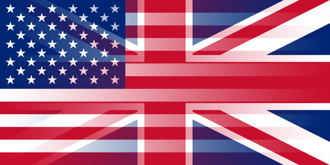 US and UK flags