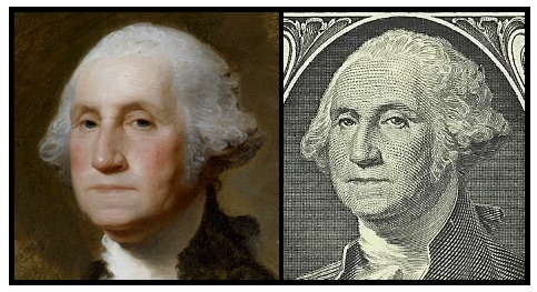 Athenaeum Portrait vs One-Dollar Bill