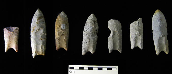Clovis points from Iowa's Rummells-Maske Site