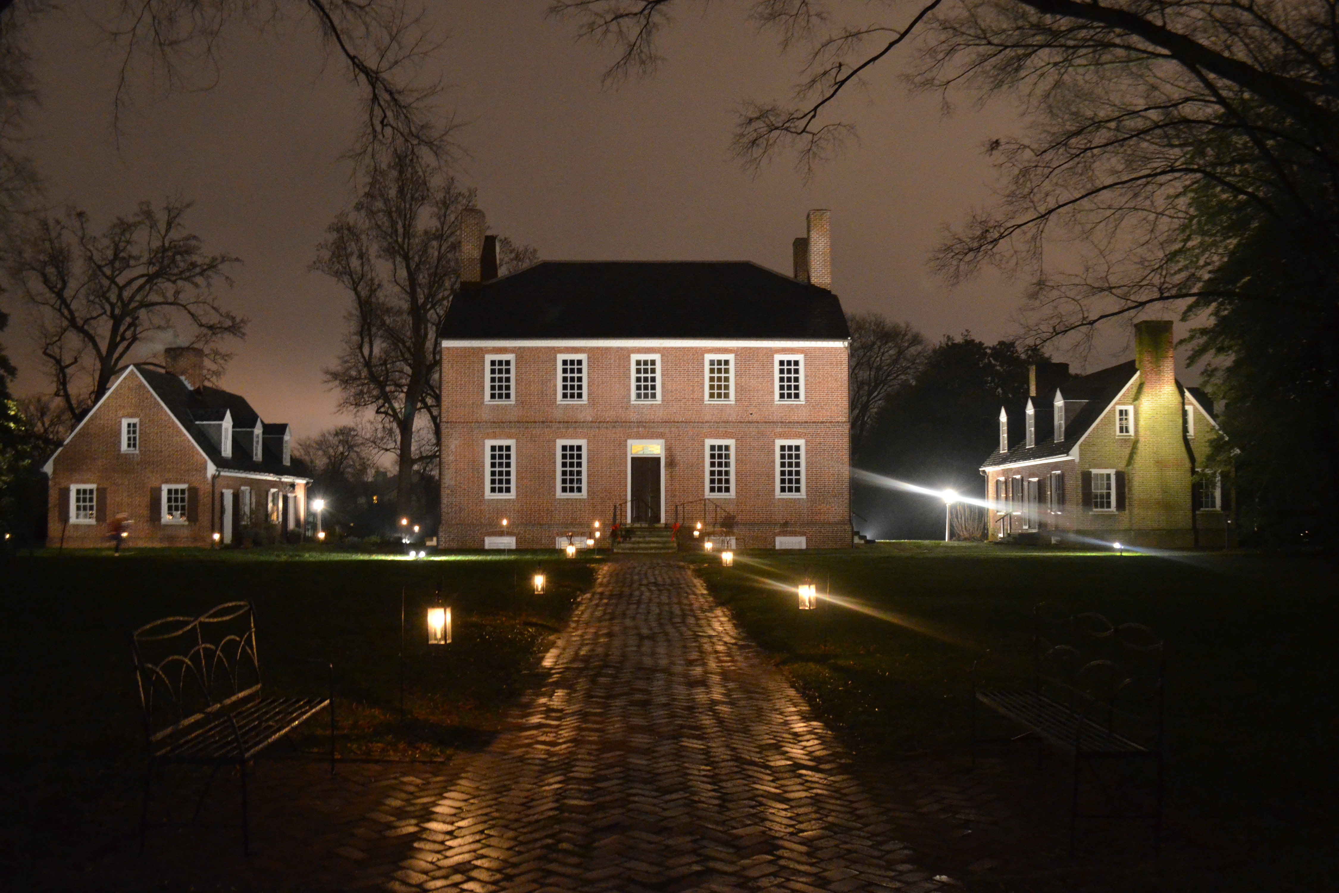 Historic Kenmore at night.