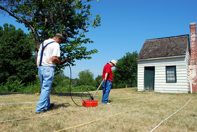 Ground-penetrating radar survey of George Washington's Ferry Farm by Bill Hannah and John Imlay.