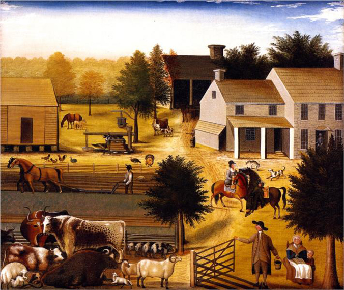 The Residence of David Twining, 1785 by Edward Hicks