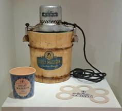 Dolly Madison electric ice cream freezer on display